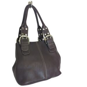 Y2K Leather Shoulder Handbag Chucky Buckles Magnetic Closure